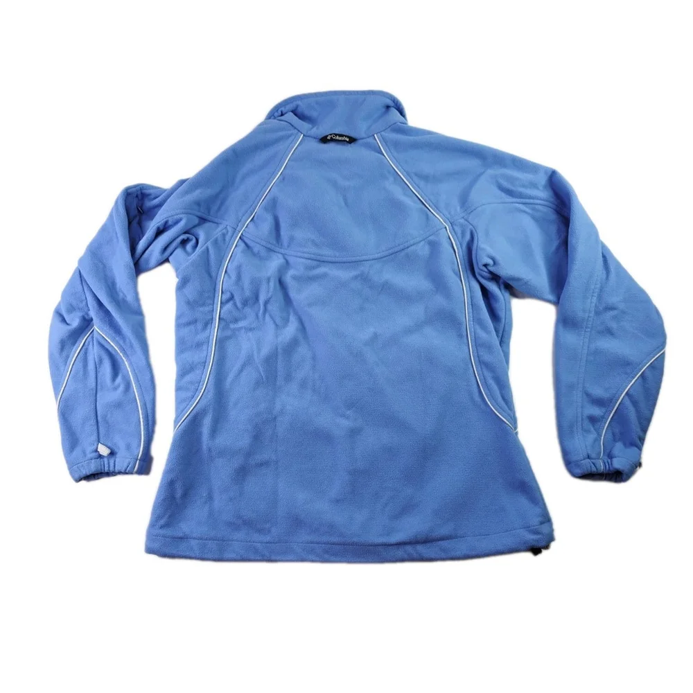 Columbia Tech Full-Zip Fleece Jacket Light Blue Women's Size Large